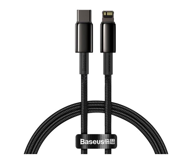 Baseus Kabel CATLWJ-01 Lightning - USB-C PD 20W 480Mb/s 1m - czarny - 1502160 - zdjęcie